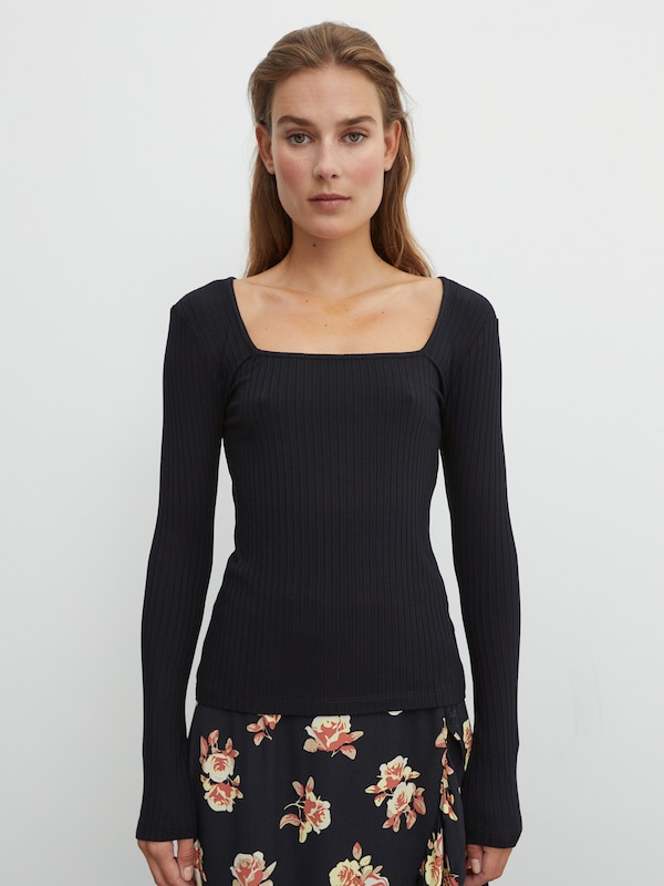 EDITED EDITED Shirt 'Valeria' in Schwarz Große Rabatte