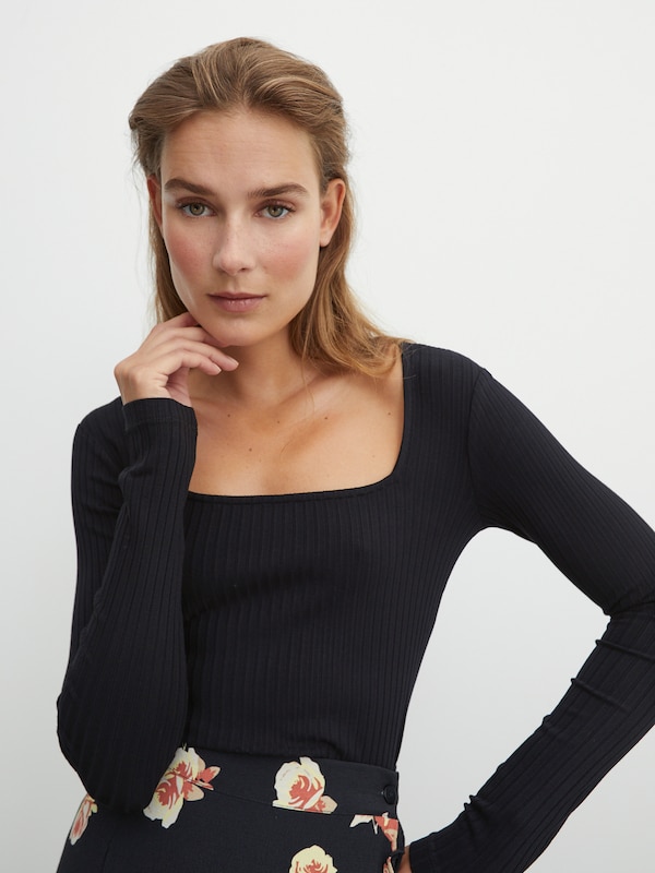 EDITED EDITED Shirt 'Valeria' in Schwarz Große Rabatte