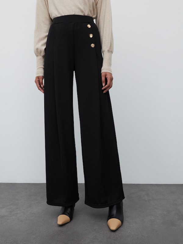 EDITED EDITED Wide Leg Hose 'Jamie' in Schwarz Neuheiten