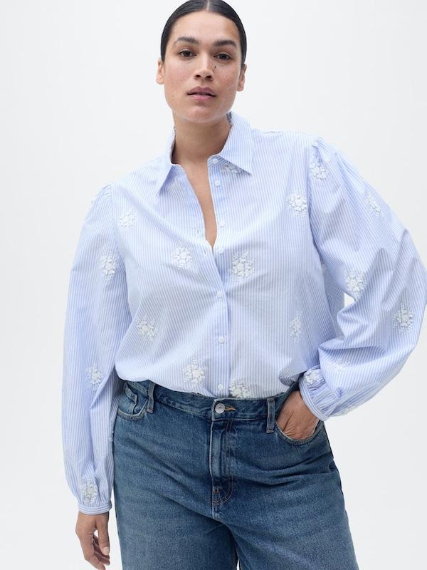 MANGO MANGO Bluse 'PALOMA' in Hellblau Kauf eins, bekomm eins gratis