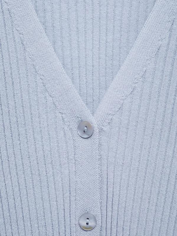 MANGO MANGO Strickjacke 'BUGAMBI' in Hellblau Super Sparpreis