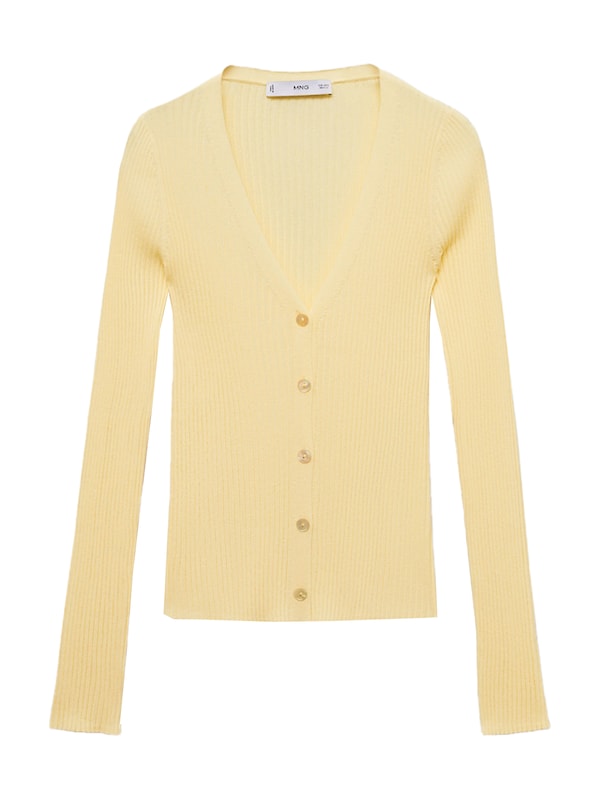 MANGO MANGO Strickjacke 'BUGAMBI' in Gelb Zeitbegrenzte Promotion