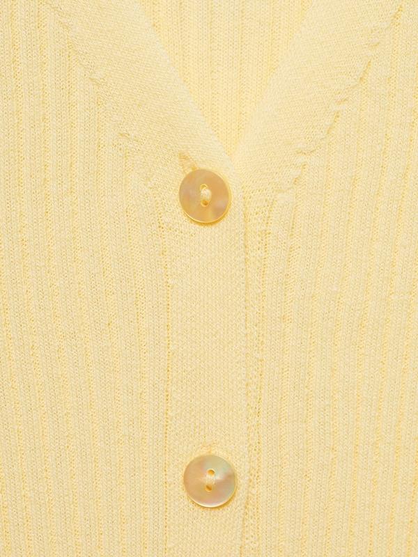 MANGO MANGO Strickjacke 'BUGAMBI' in Gelb Zeitbegrenzte Promotion