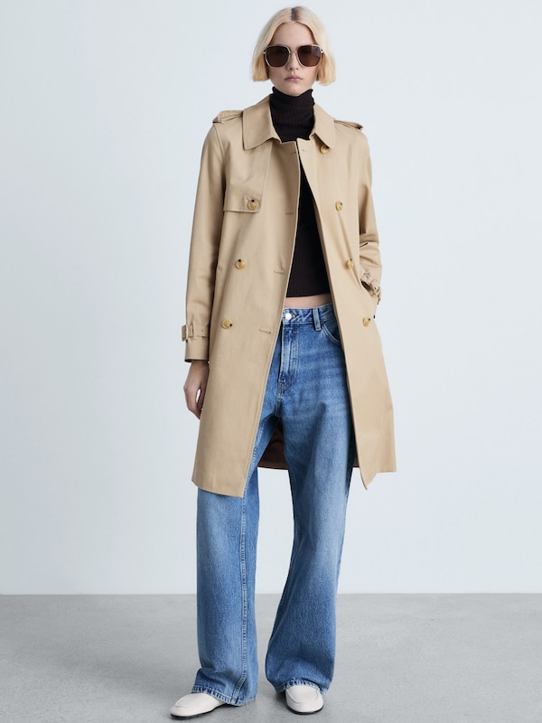 MANGO MANGO Übergangsmantel 'Polana' in Hellbeige Bis zu 60% Rabatt