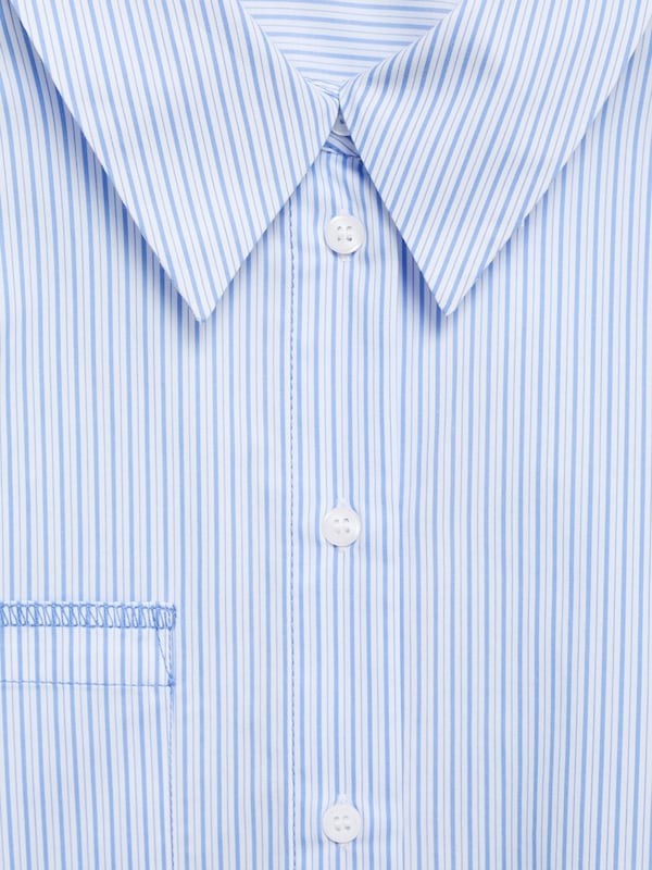 MANGO MANGO Bluse 'CUTTY' in Saphir Taubenblau Nur für heute