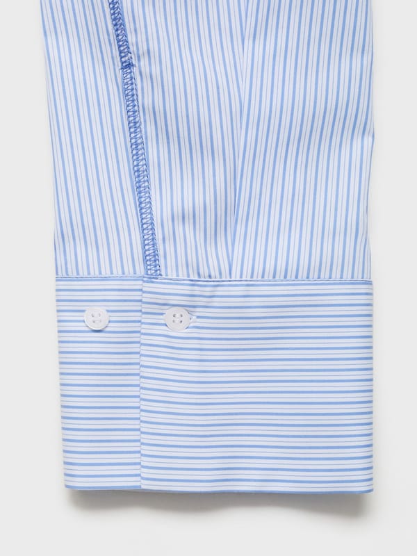 MANGO MANGO Bluse 'CUTTY' in Saphir Taubenblau Nur für heute