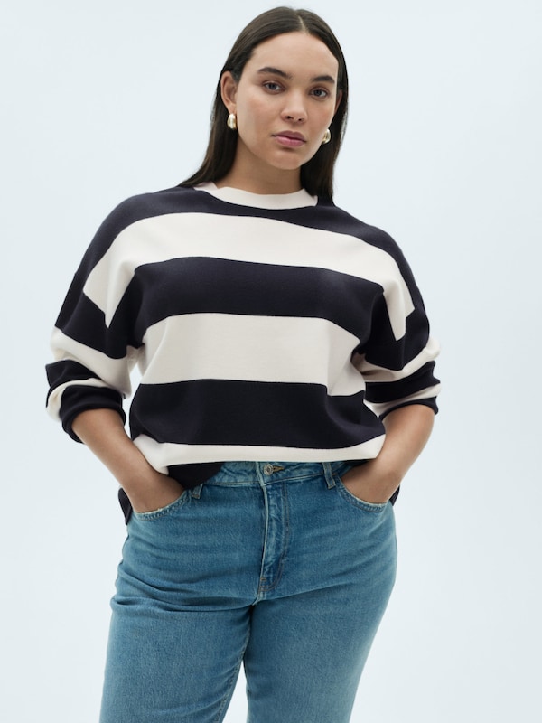 MANGO MANGO Pullover 'LOTUINI' in Navy Nur noch ein Tag übrig