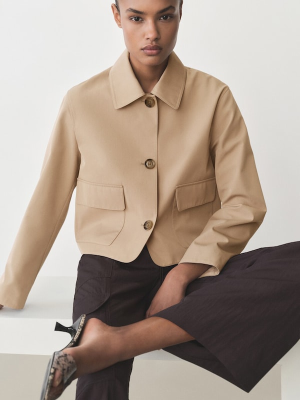 MANGO MANGO Jacke 'Newyork' in Khaki Kostenloser Versand international