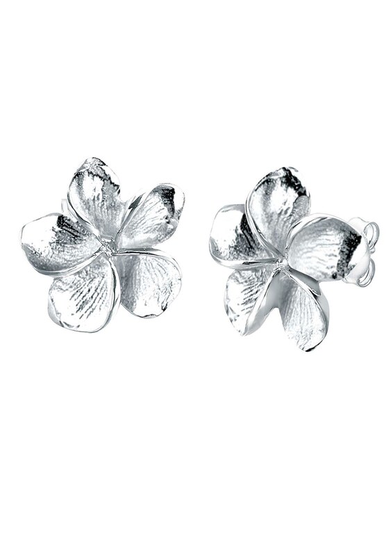 ELLI ELLI Ohrringe 'Frangipani Blüte' in Silber Speichern exportieren