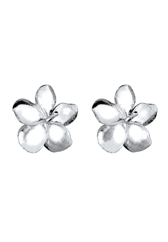 ELLI ELLI Ohrringe 'Frangipani Blüte' in Silber Speichern exportieren