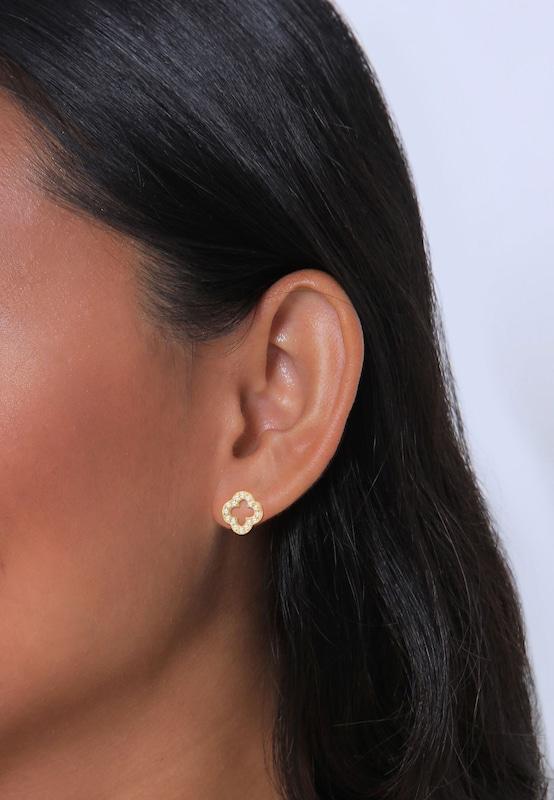 ELLI ELLI Ohrringe 'Kleeblatt' in Gold Begrenztes Angebot