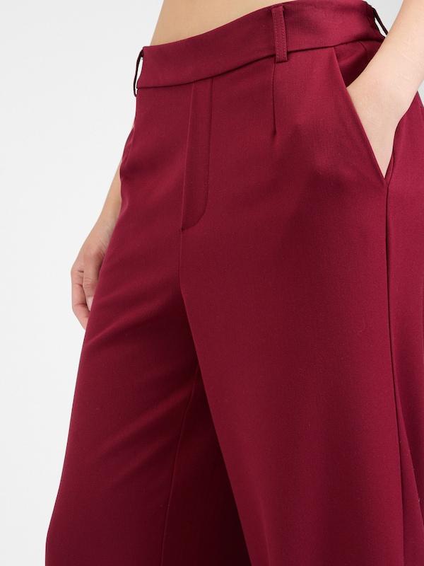 VILA VILA Wide Leg Hose 'VIVARONE' in Dunkelrot Jubiläumsangebot