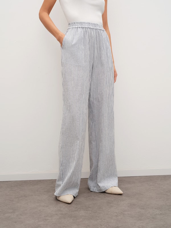 RÆRE by Lorena Rae RÆRE by Lorena Rae Wide Leg Hose 'Asta' in Opal Weiß Lagerräumung