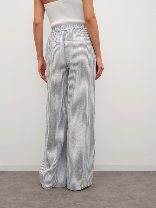 RÆRE by Lorena Rae RÆRE by Lorena Rae Wide Leg Hose 'Asta' in Opal Weiß Lagerräumung