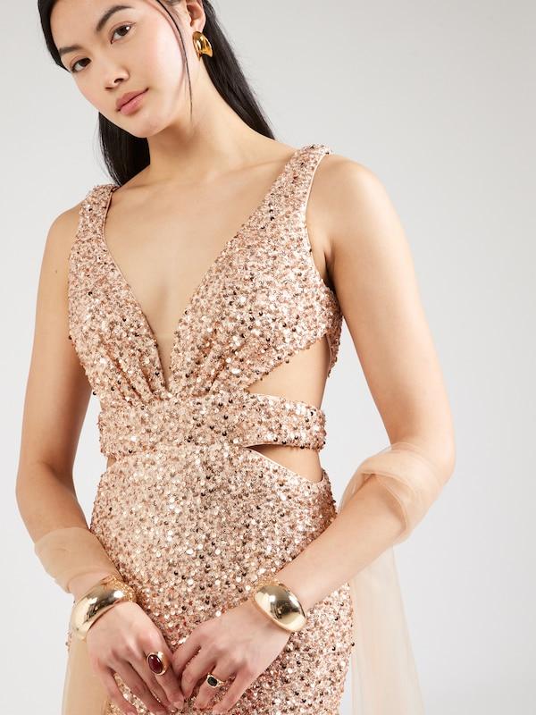 Unique Unique Kleid in Gold Fabrik Onlineshop