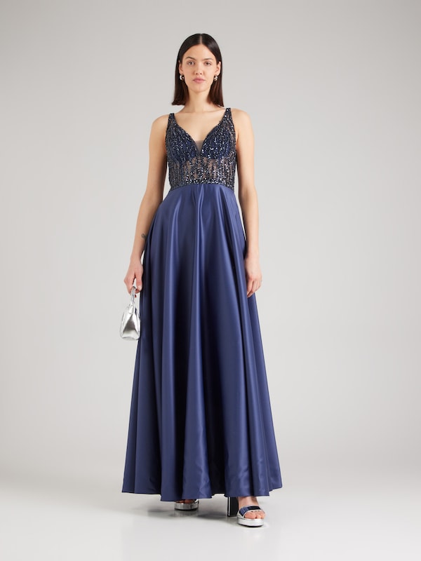 mascara mascara Abendkleid in Navy Lagerräumung