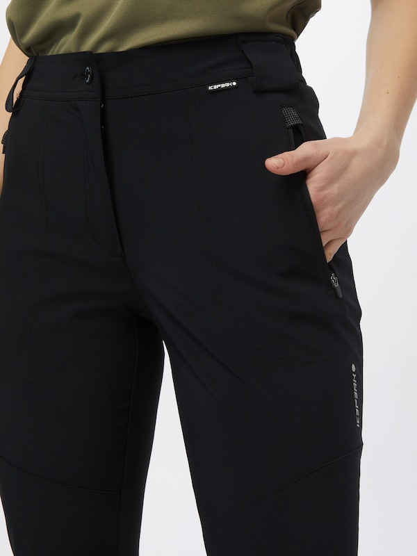 ICEPEAK ICEPEAK Regular Outdoorhose 'Doral' in Schwarz Super Sparpreis