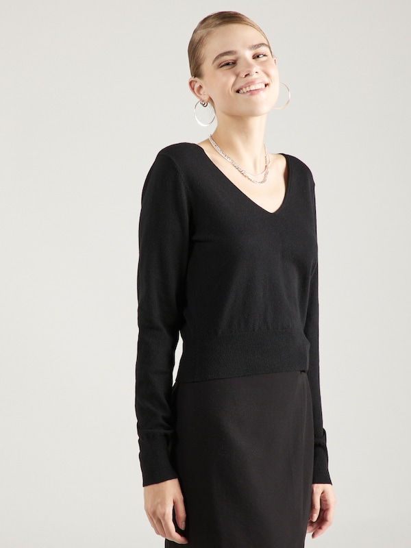 ABOUT YOU ABOUT YOU Pullover 'Lara' in Schwarz 50% Rabatt mit kostenlosem Versand