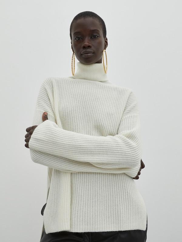 EDITED EDITED Pullover mit Kaschmiranteil 'Allegra' in Weiß Meist gekauft