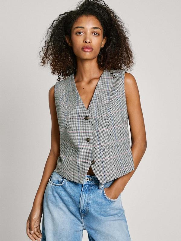Pepe Jeans Pepe Jeans Anzugweste 'Florina' in Weiß Valentinstagsangebot