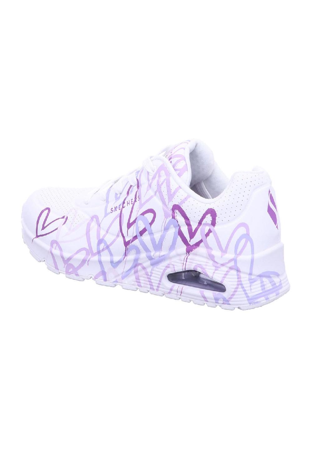 SKECHERS® Uno Sneaker "Spread The Love" Kunstleder für Damen Blitzverkäufe