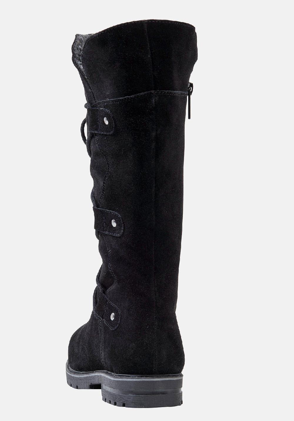 sheego Weitschaftstiefel aus Veloursleder mit Schnürung Neuheiten