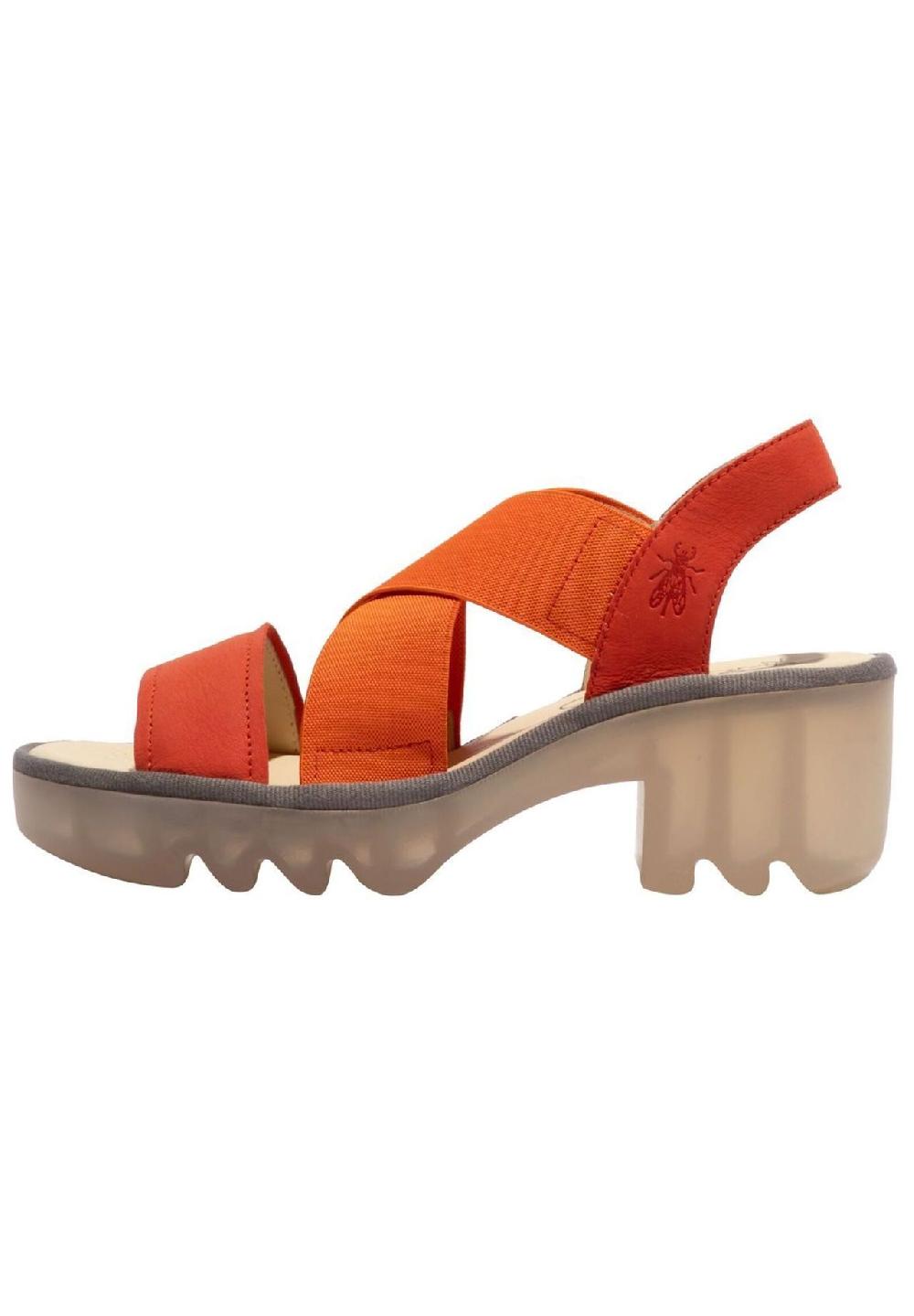 Fly London Leder/Textil Sandalen Im Verkauf