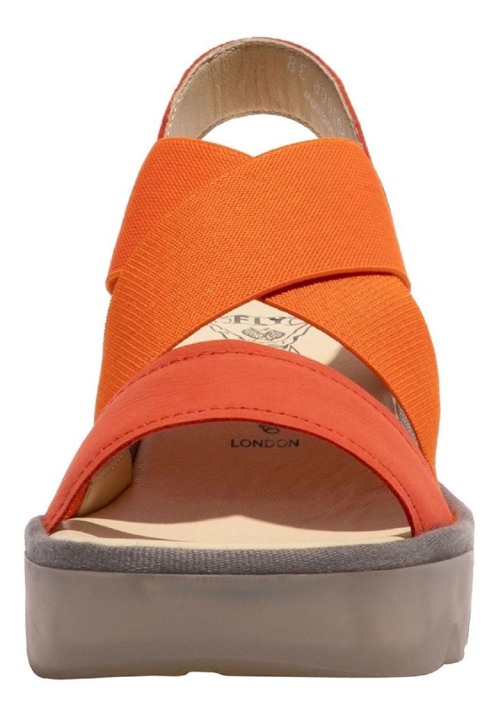 Fly London Leder/Textil Sandalen Im Verkauf