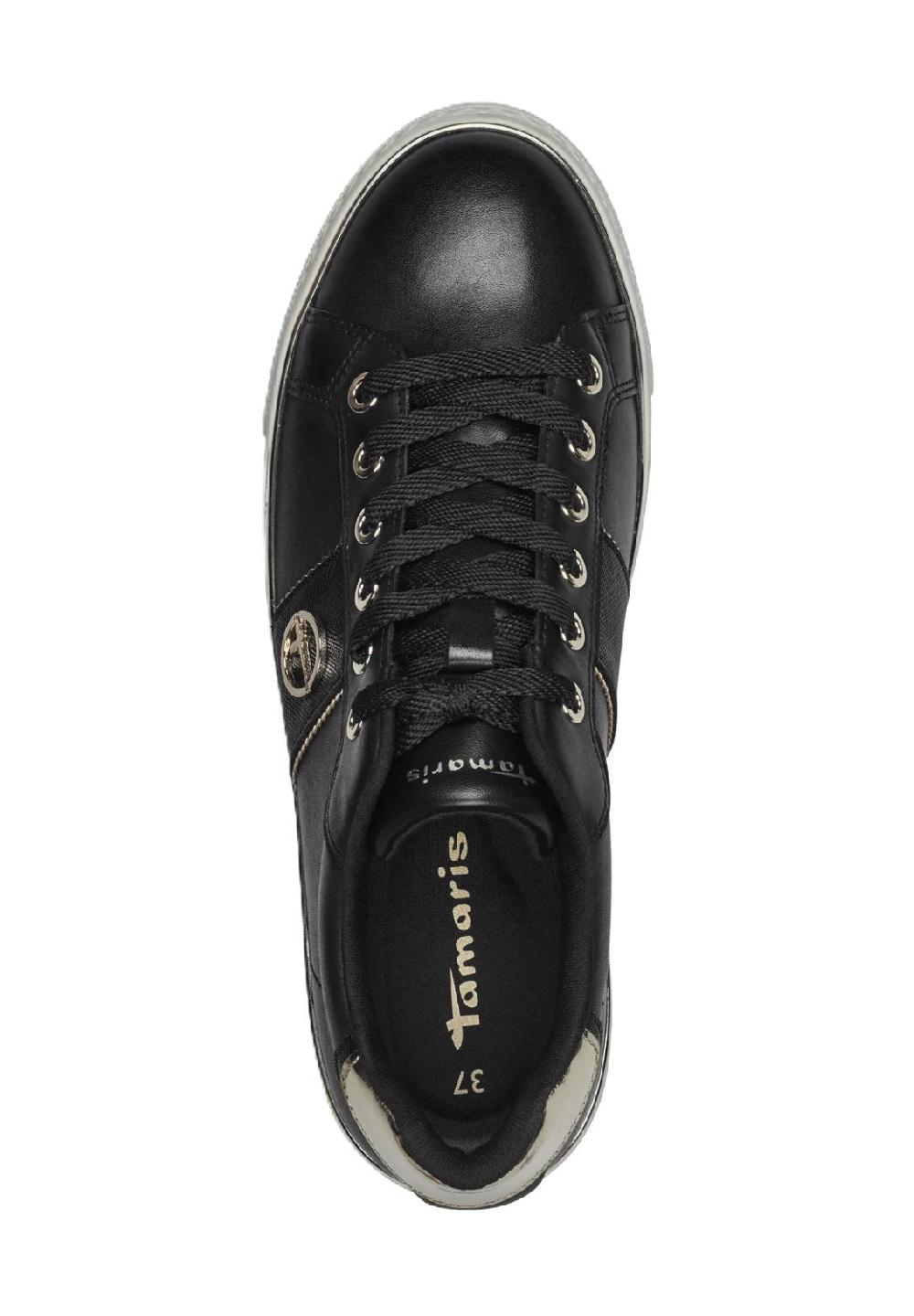 Tamaris Sneaker Emblem Leder für Damen Versandkostenfrei