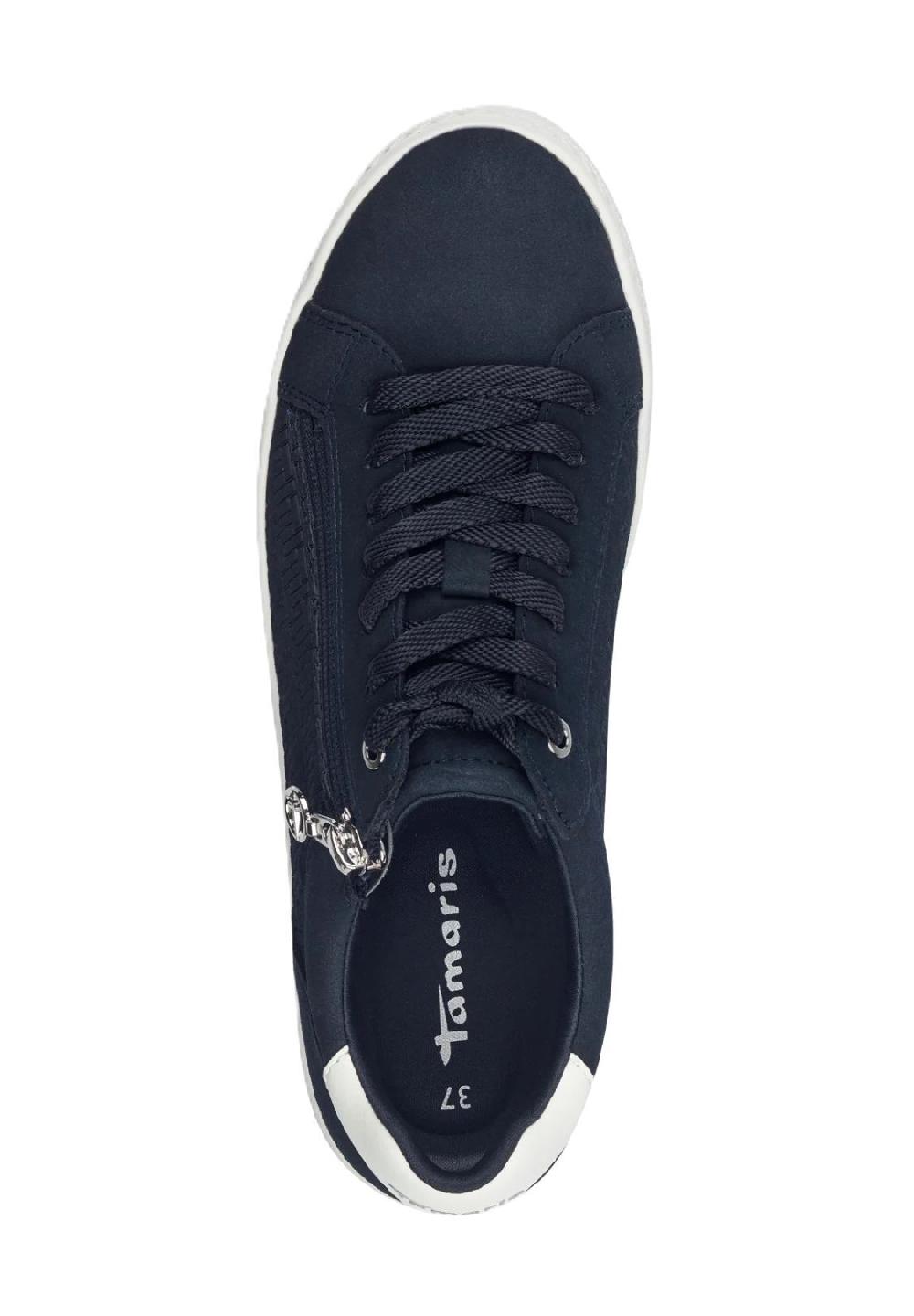 Tamaris Sneaker Lederoptik Reißverschluss für Damen Preisnachlass