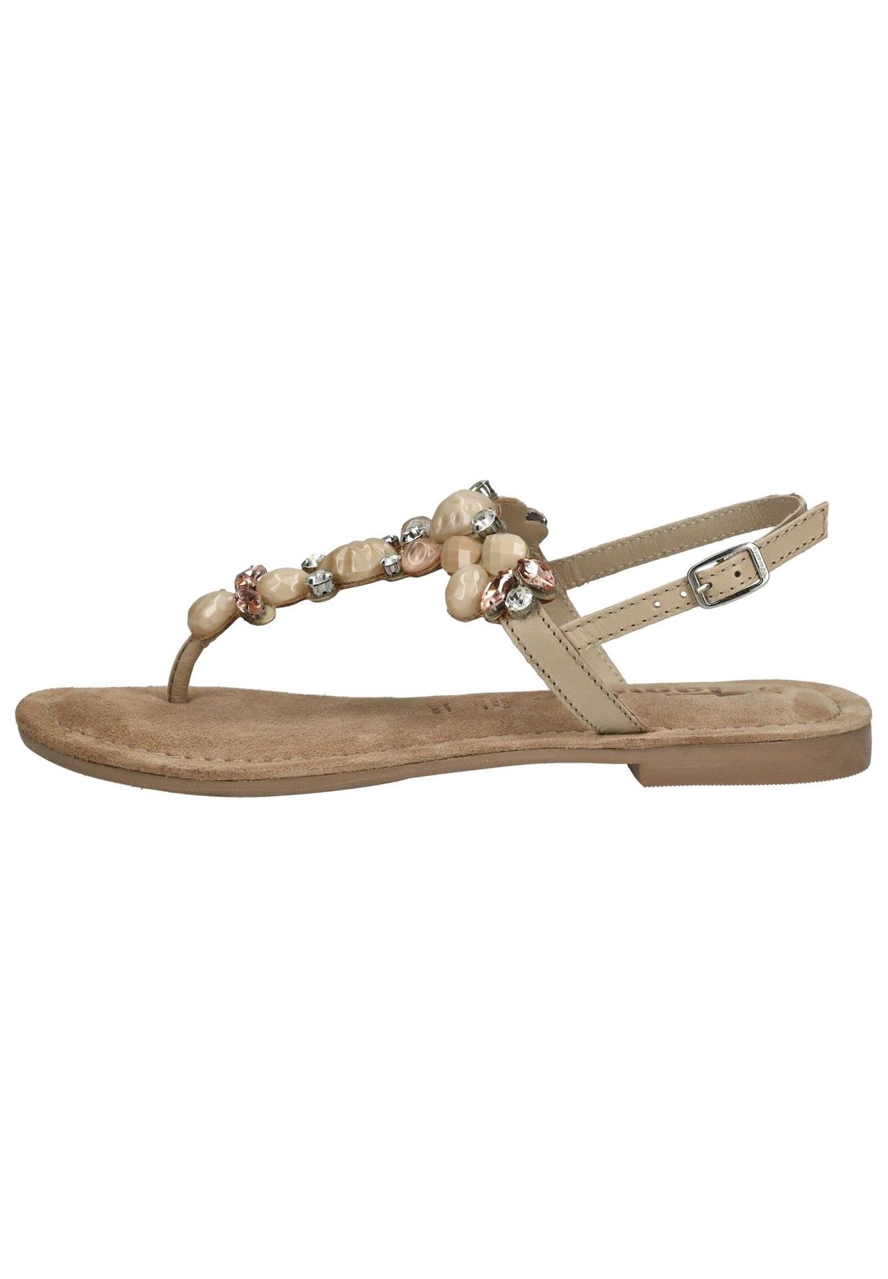 Tamaris Veloursleder/Textil Sandalen Räumungsverkauf