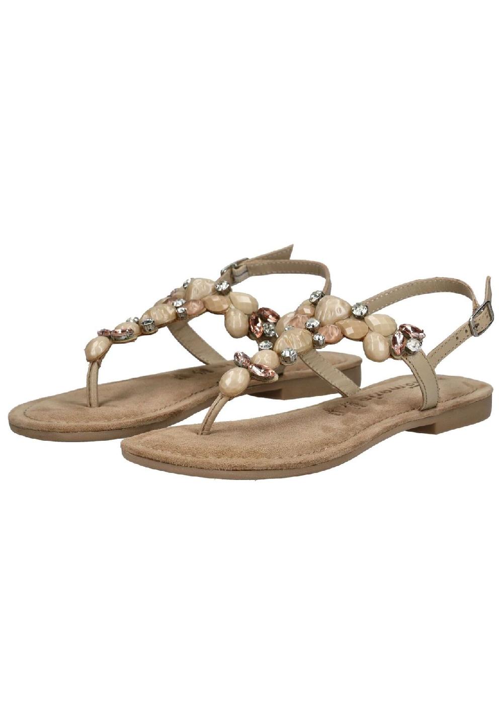 Tamaris Veloursleder/Textil Sandalen Räumungsverkauf