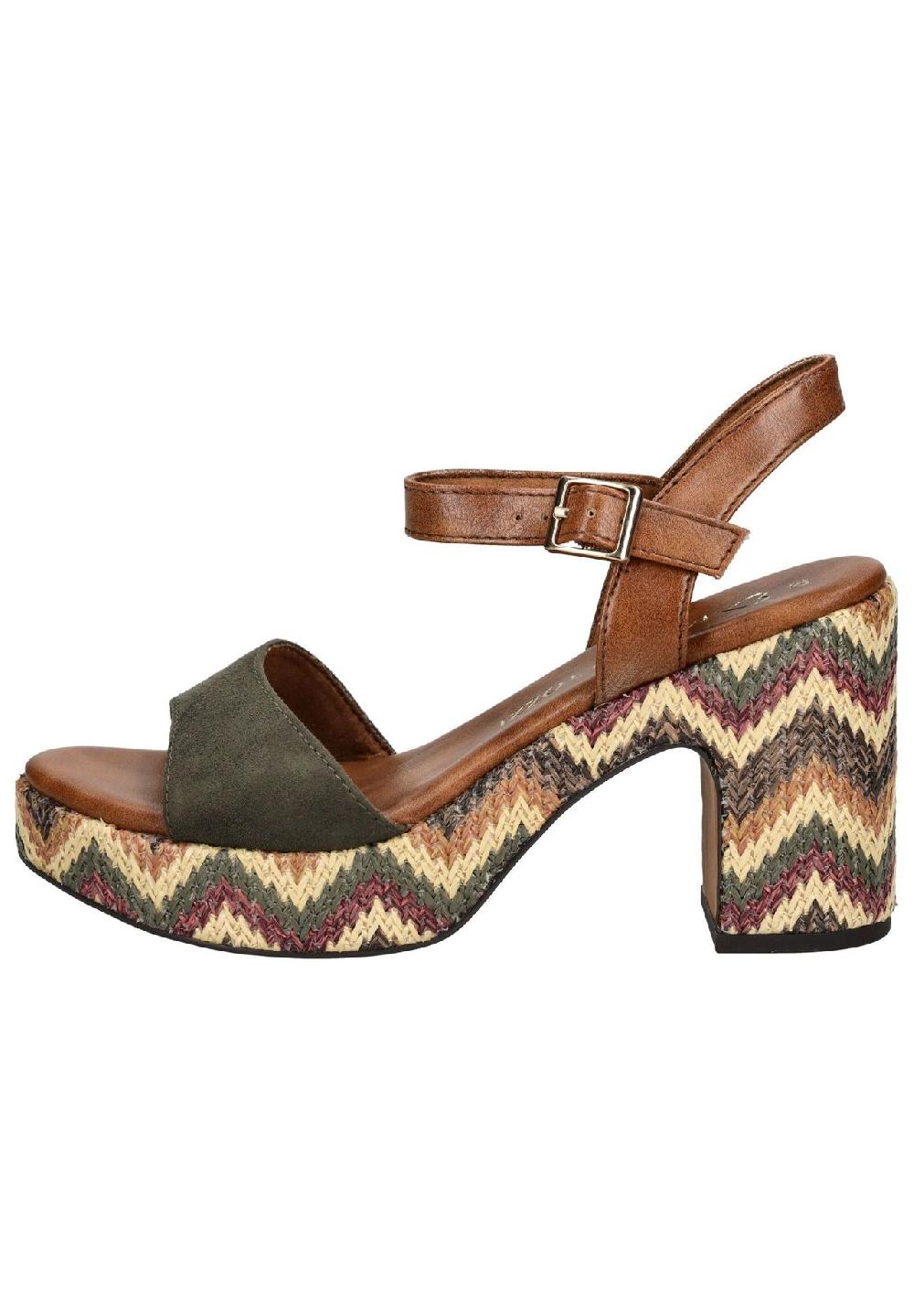 MARCO TOZZI® Lederimitat/Textil Sandalen Räumungsverkauf