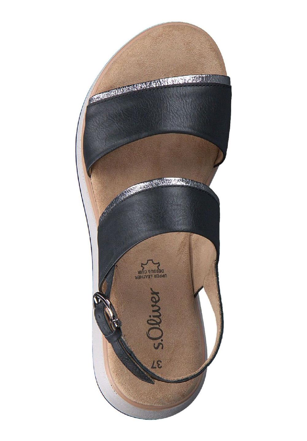 s.Oliver Leder Sandalen Kostenlose Rückgabe