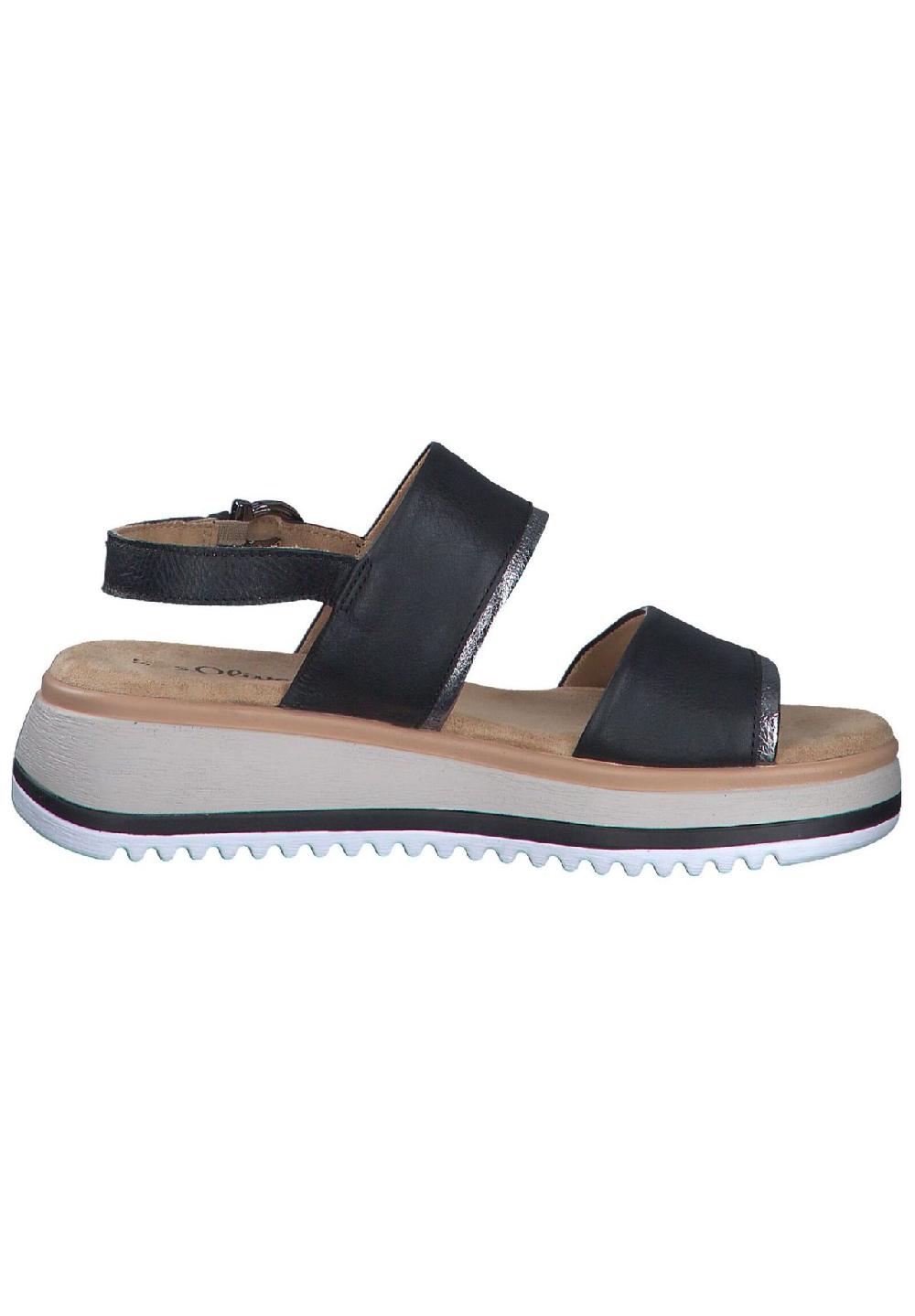 s.Oliver Leder Sandalen Kostenlose Rückgabe