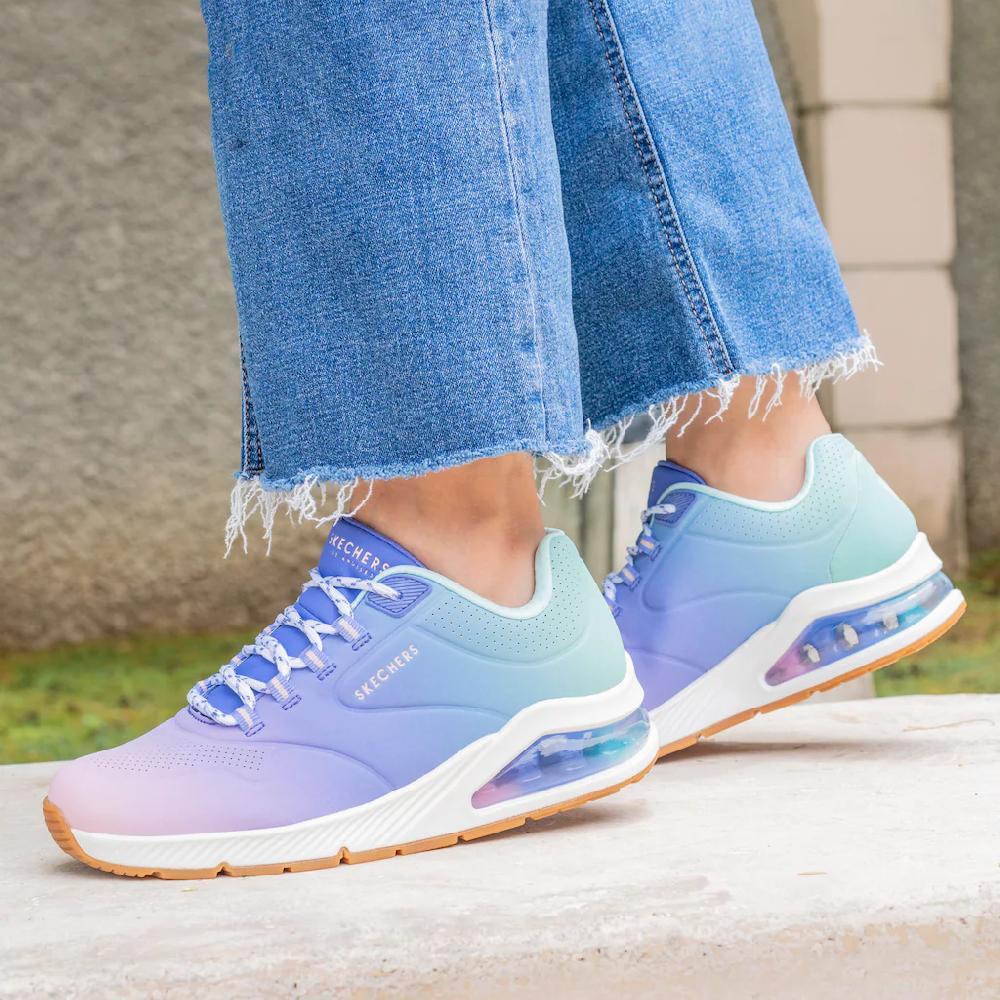 Skechers Sneaker »UNO 2 OMBRE AWAY« in leuchtender Farbkombi Freizeitschuh Halbschuh Schnürschuh online kaufen Günstiger Verkauf