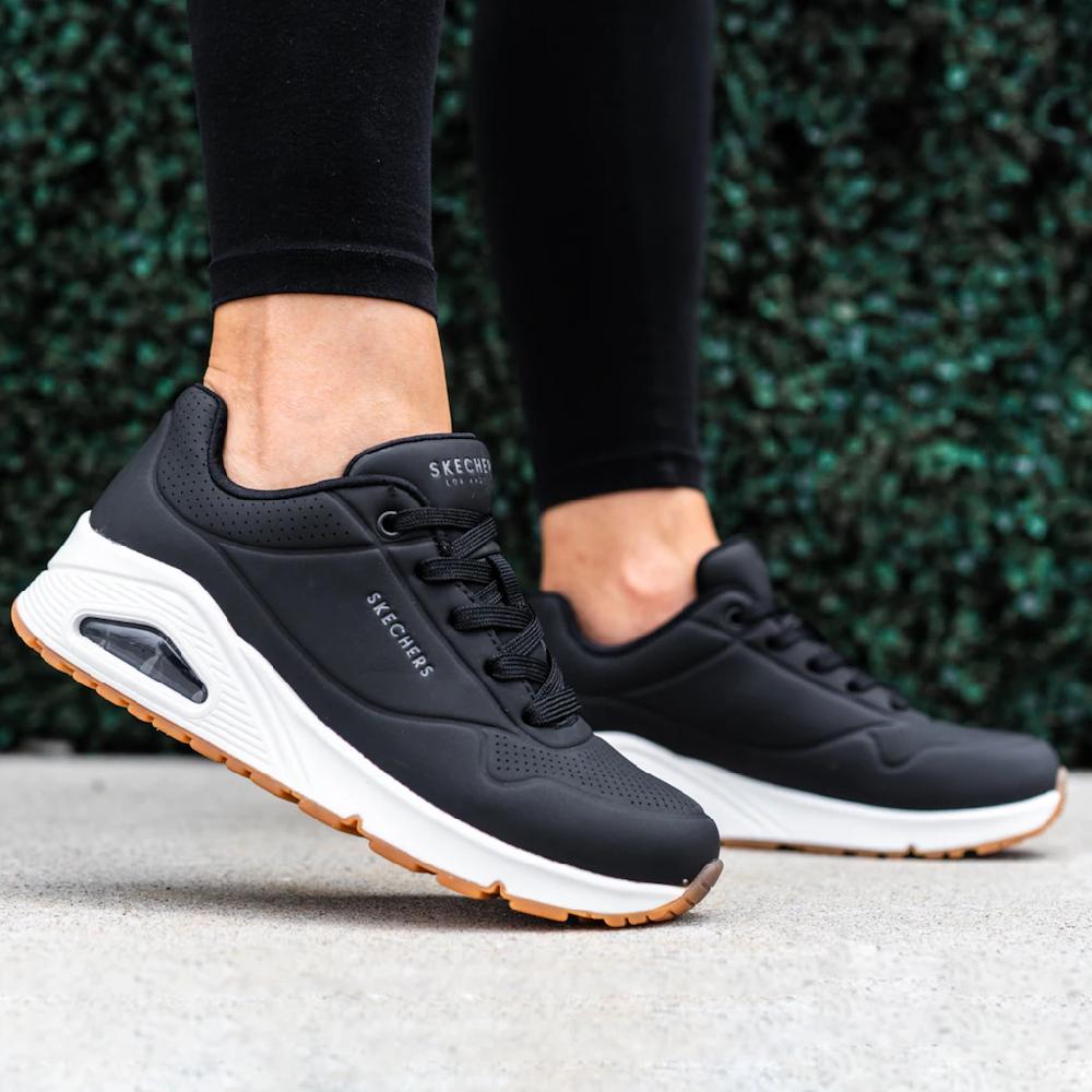 Skechers Wedgesneaker »Uno - Stand on Air« Freizeitschuh Halbschuh Schnürschuh mit feiner Perforation kaufen Bis zu 60% Rabatt