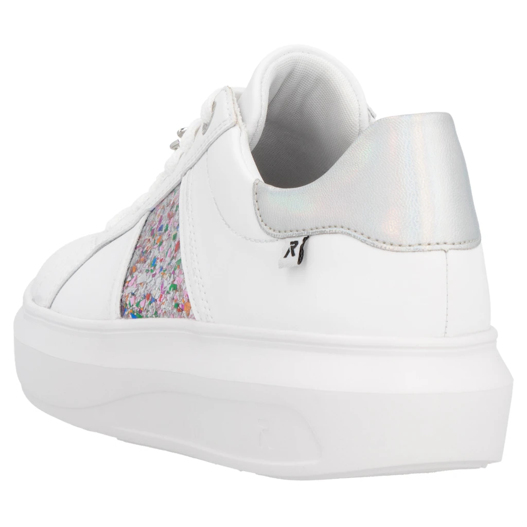 Rieker EVOLUTION Plateausneaker mit stylischen Metallic-Details Freizeitschuh Halbschuh Schnürschuh ▷ für Bis zu 55% Rabatt