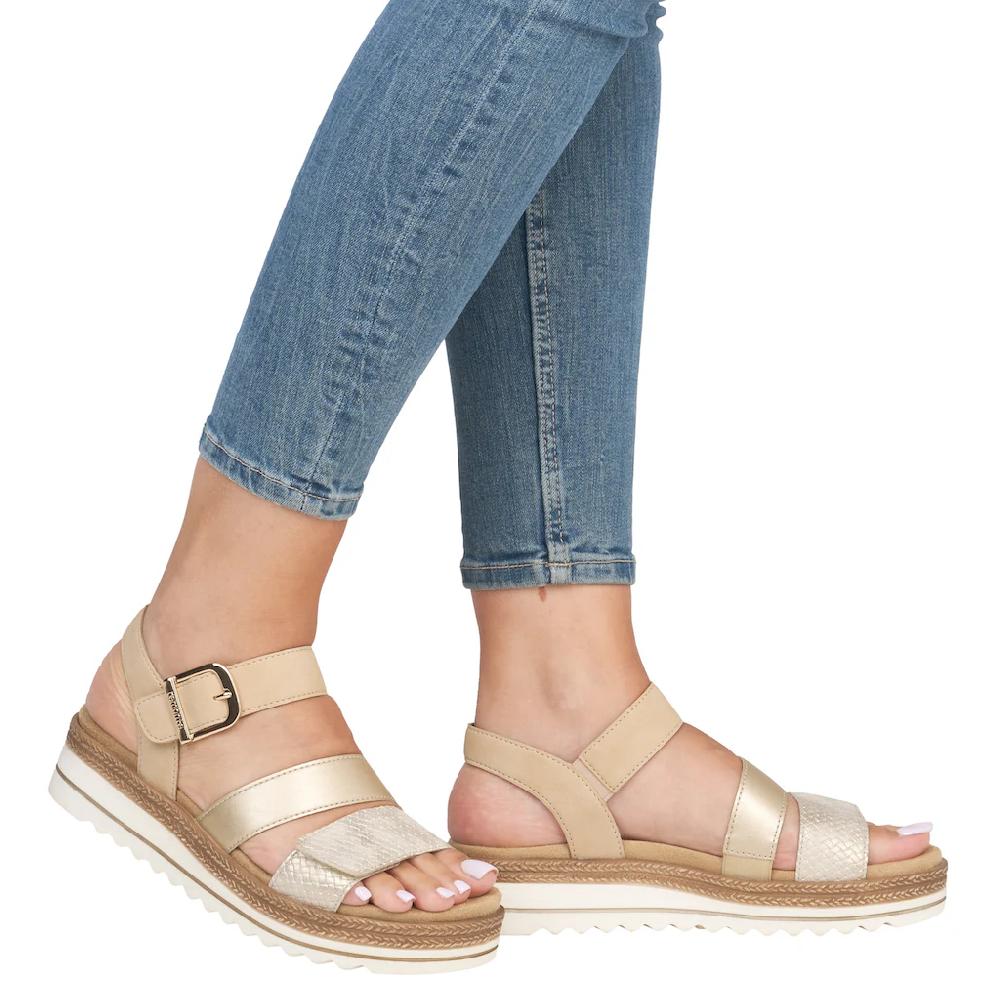 Remonte Keilsandalette Keilabsatz Sommerschuh Sandale in veganer Verarbeitung online kaufen im Angebot