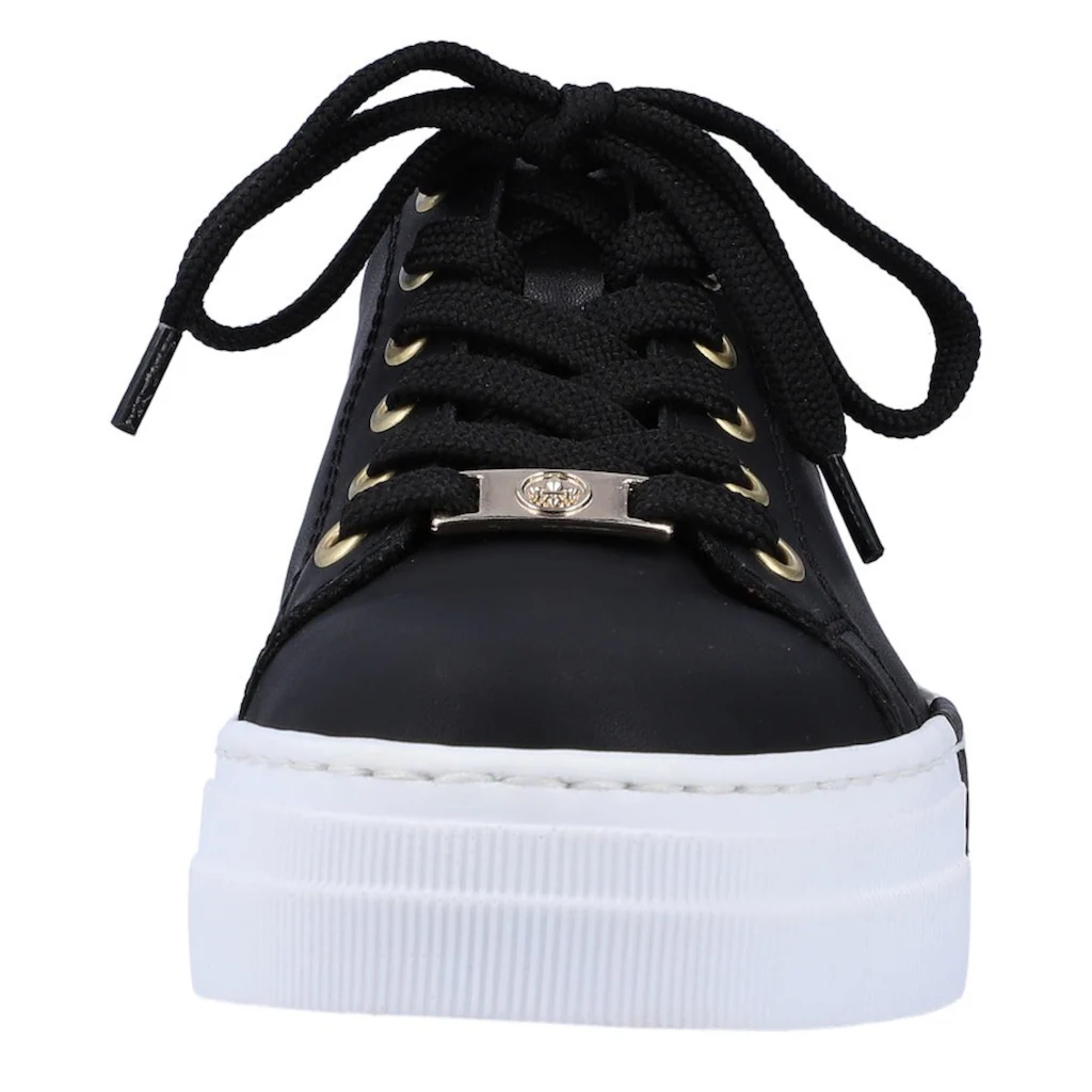 Rieker Plateausneaker mit Metallic-Fersenkappe Freizeitschuh Halbschuh Schnürschuh auf Rechnung online bestellen Günstiger Verkauf