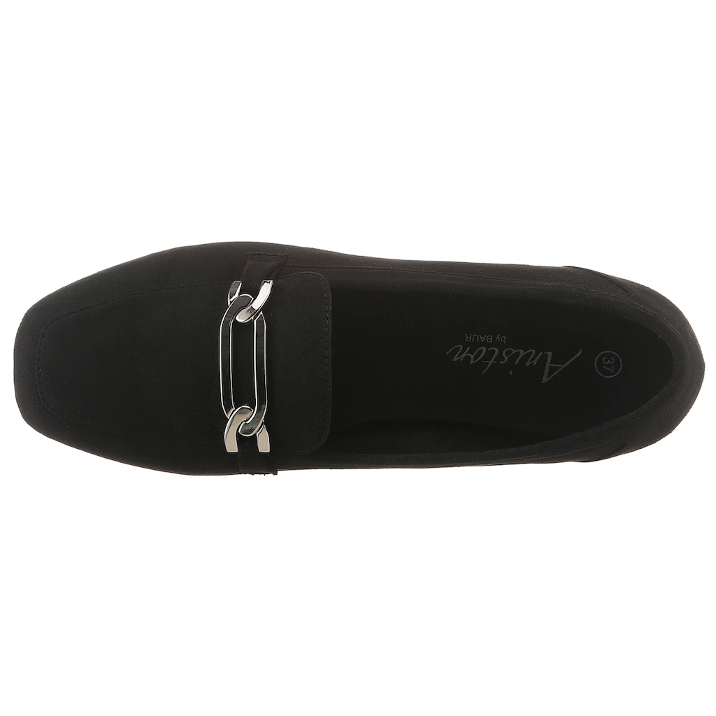 Aniston SHOES Loafer Slipper Schlupfschuh Flat Schmuckspange - NEUE KOLLEKTION Günstig kaufen