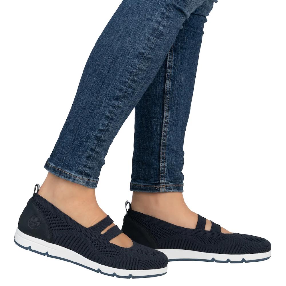 Rieker Riemchenballerina Schlupfschuh Halbschuh Slip-on Sneaker mit Gummizug Versandkostenfrei