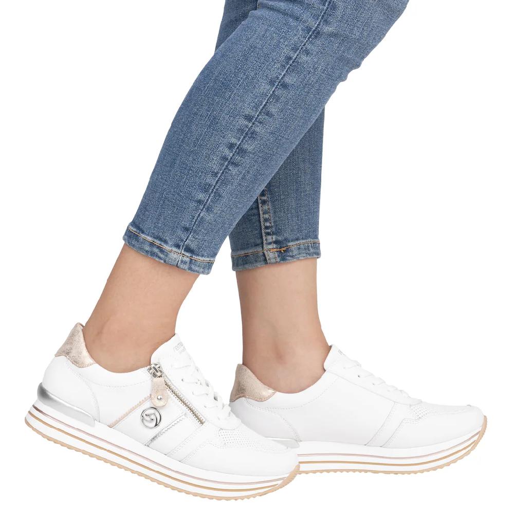 Remonte Plateausneaker Freizeitschuh Halbschuh Schnürschuh mit seitlichem Reißverschluss ▷ für Begrenztes Angebot