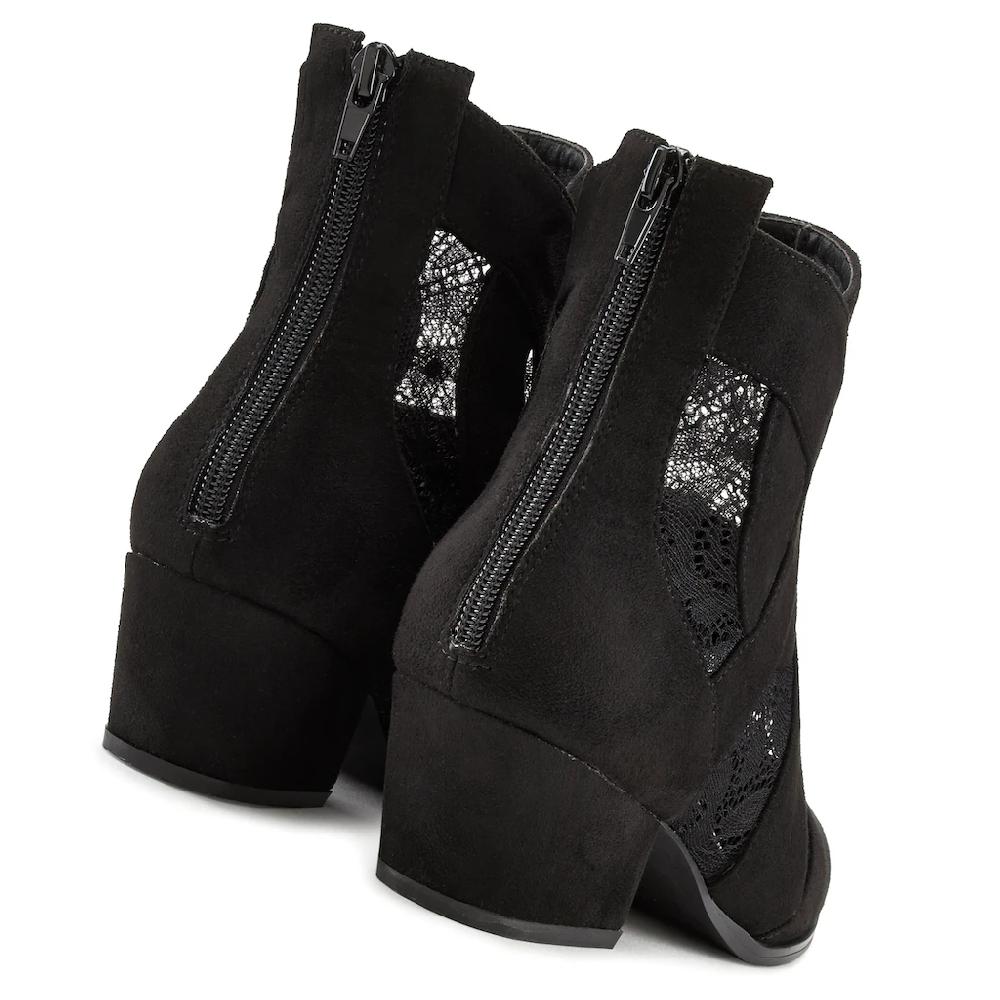 LASCANA Stiefelette mit Spitze & bequemen Blockabsatz Cowboy Boots Westernstiefel ▷ für Räumungsverkauf
