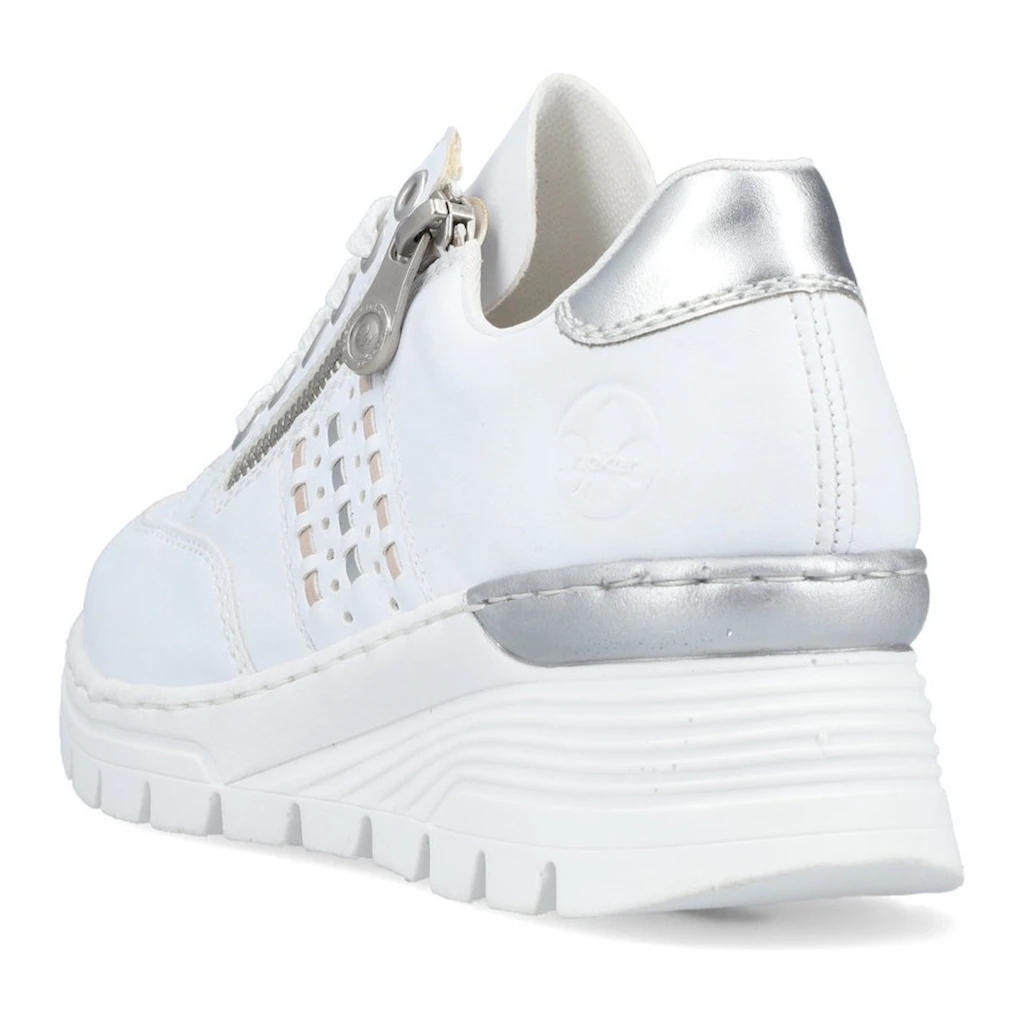 Rieker Wedgesneaker mit seitlichen Flechtdurchzügen Freizeitschuh Halbschuh Schnürschuh online bestellen Riesige Ersparnisse