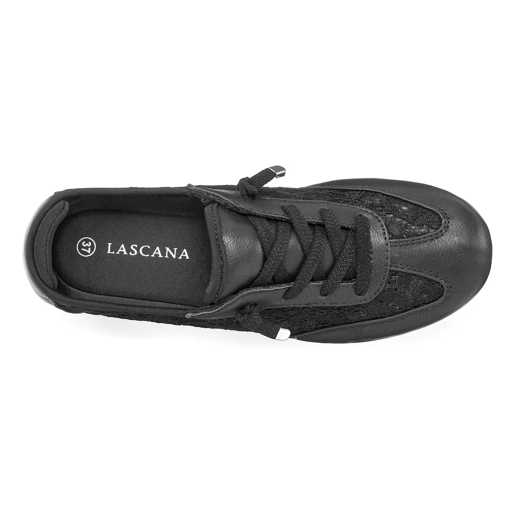 LASCANA Sneaker »Slip In Sneaker Freizeitschuh Halbschuh« mit modischen Spitzendetails VEGAN Begrenzte Freigabe