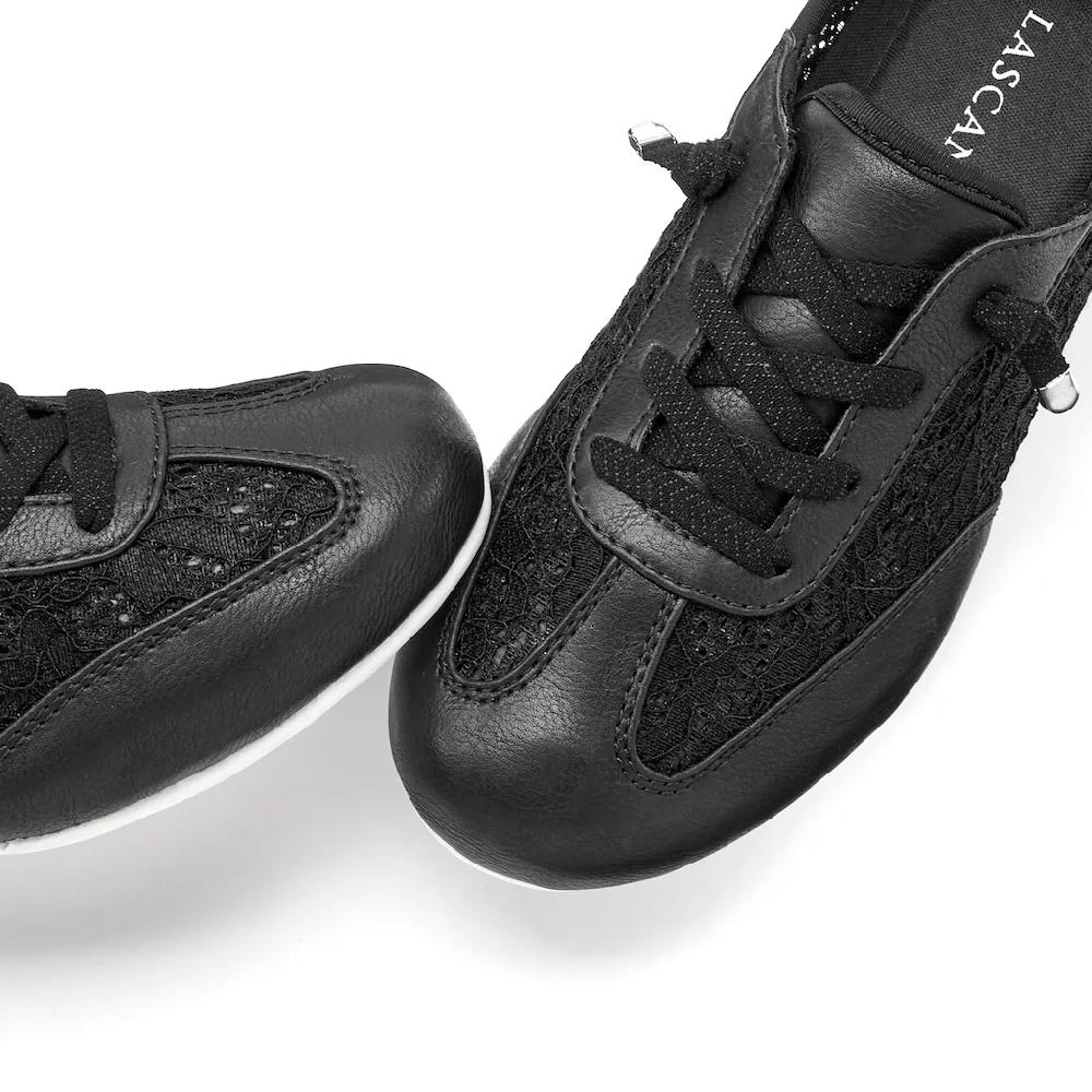 LASCANA Sneaker »Slip In Sneaker Freizeitschuh Halbschuh« mit modischen Spitzendetails VEGAN Begrenzte Freigabe