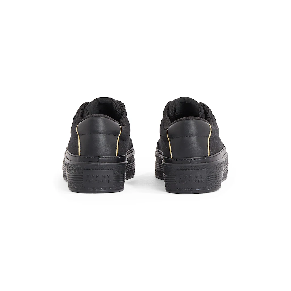 Tommy Hilfiger Plateausneaker »ESSENTIAL VULC TEXTILE SNEAKER« Freizeitschuh Halbschuh Schnürschuh mit goldfarbenen Details online bestellen Letzte 3 Tage