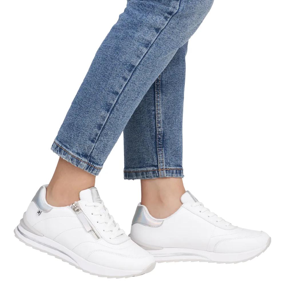 RIEKER Sport Plateausneaker Freizeitschuh Halbschuh Schürschuh in schmaler Form ▷ für Riesige Rabatte
