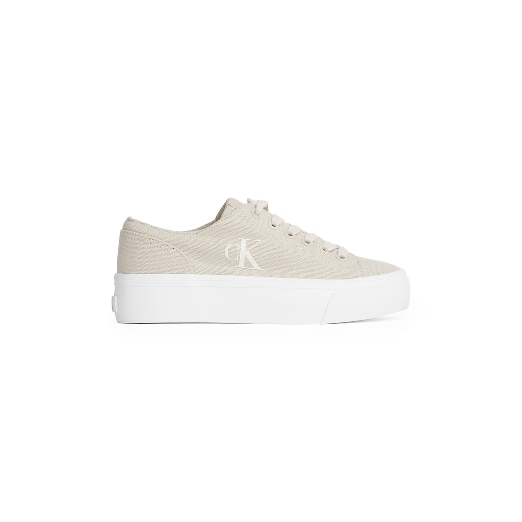 Calvin Klein Jeans Plateausneaker »VULC FLATFORM LOW CV MG« Schnürschuh Freizeitschuh Halbschuh mit seitlichem Logo bestellen Speichern exportieren